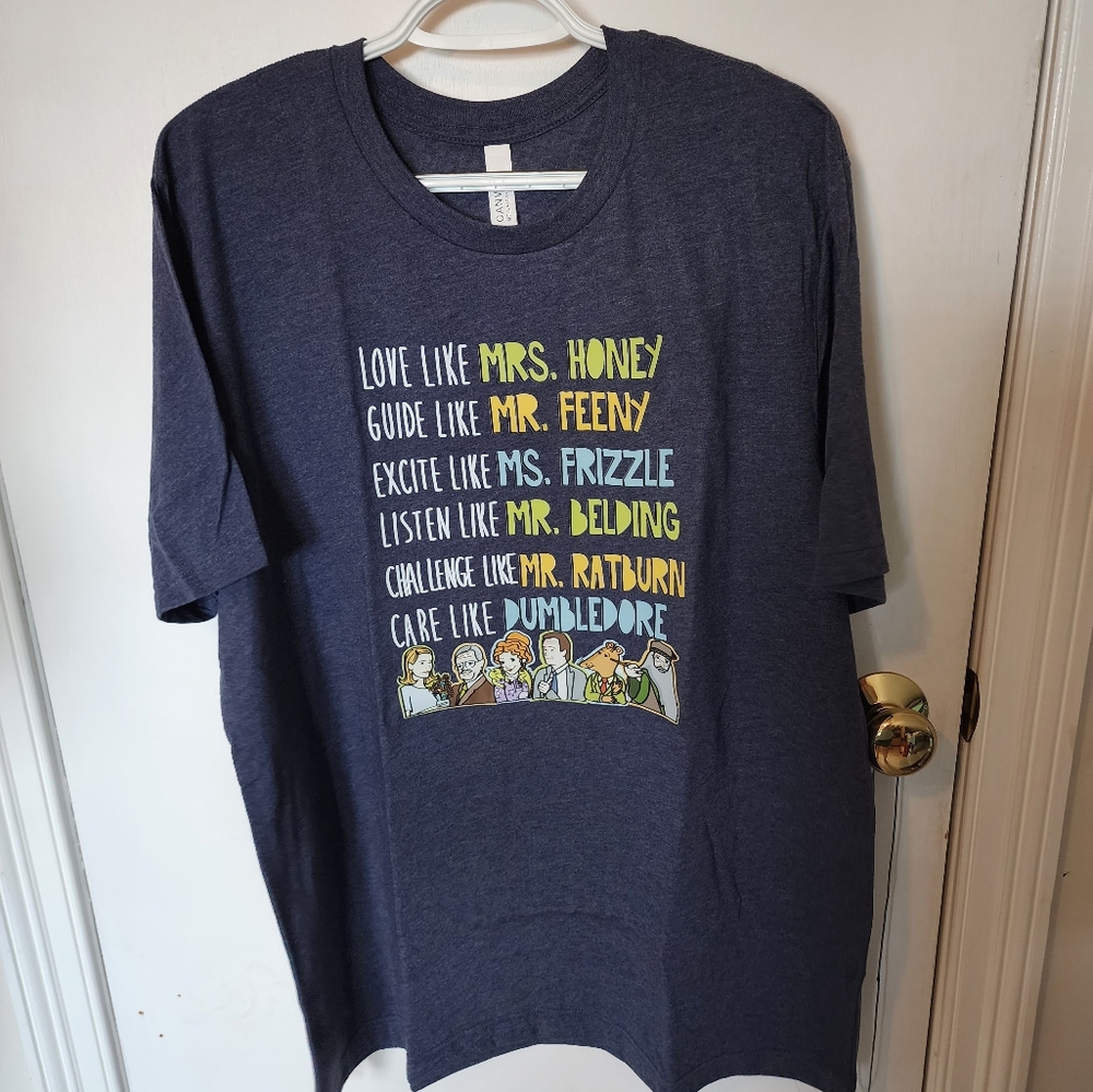 Women's teacher shirt navy blue XL